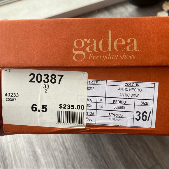 Gadea leather burgundy brown black high heel shoe - Picture 4 of 9